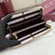 Replica Perfetta Portafoglio lungo Gucci 876434 con cerniera tela GG marrone Imitazione