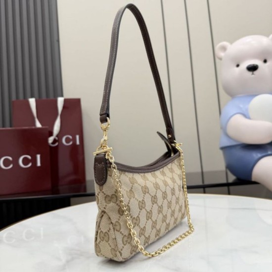 Replica Perfetta Borsa a tracolla piccola Gucci 875847 Gossip marrone Imitazione