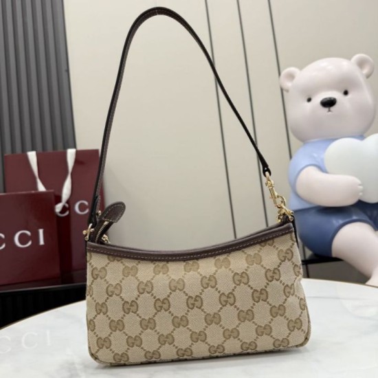 Replica Perfetta Borsa a tracolla piccola Gucci 875847 Gossip marrone Imitazione