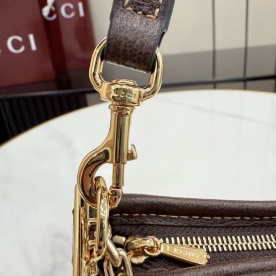 Replica Perfetta Borsa a tracolla piccola Gucci 875847 Gossip marrone Imitazione