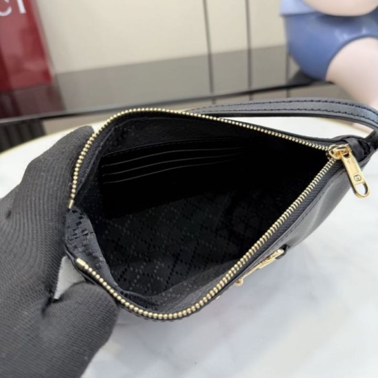 Replica Perfetta Borsa a tracolla piccola Gucci 867130 Horsebit Web Nero Imitazione