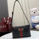 Replica Perfetta Borsa a tracolla piccola Gucci 867130 Horsebit Web Nero Imitazione