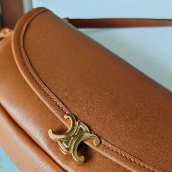 Replica AAA Mini borsa Celine Besace Halfmoon 25 cm marrone Falsa Online Replica Perfetta Mini borsa Celine Besace Halfmoon 25 cm marrone Imitazione