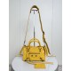 Replica Perfetta Borsa Balenciaga Le City Mini 24cm pelle di agnello stropicciata gialla Imitazione