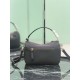 Replica Perfetta Borsa a tracolla piccola Prada 1BC277 con manico superiore nera Imitazione
