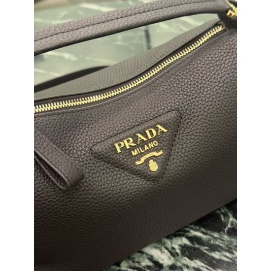 Replica Perfetta Borsa a tracolla piccola Prada 1BC277 con manico superiore nera Imitazione