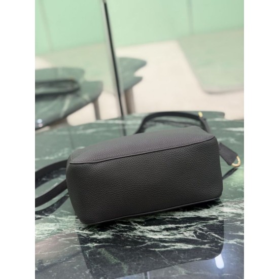 Replica Perfetta Borsa a tracolla piccola Prada 1BC277 con manico superiore nera Imitazione