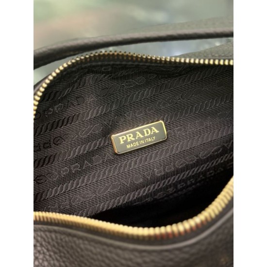 Replica Perfetta Borsa a tracolla piccola Prada 1BC277 con manico superiore nera Imitazione