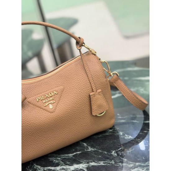 Replica Perfetta Borsa a tracolla piccola Prada 1BC277 con manico superiore marrone Imitazione
