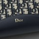 Replica fedele Borsa a secchiello medio Dior Medalillon M1532 Dior Oblique blu Imitazione Outlet