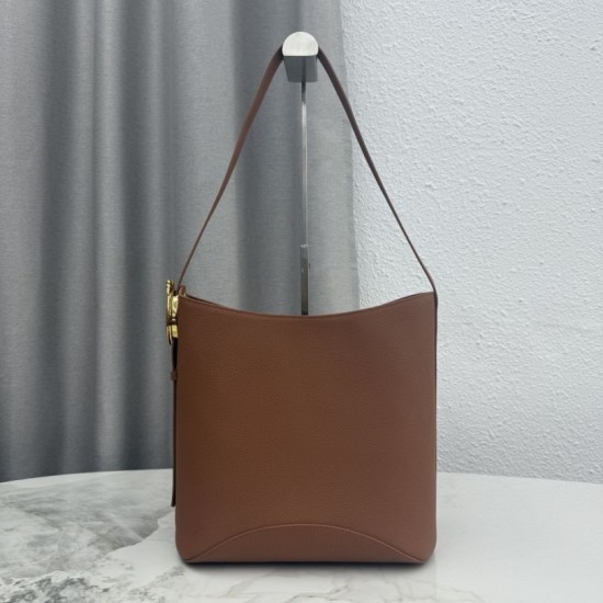 Replica fedele Borsa a secchiello medio Dior Medalillon M1532 Marrone Imitazione Outlet
