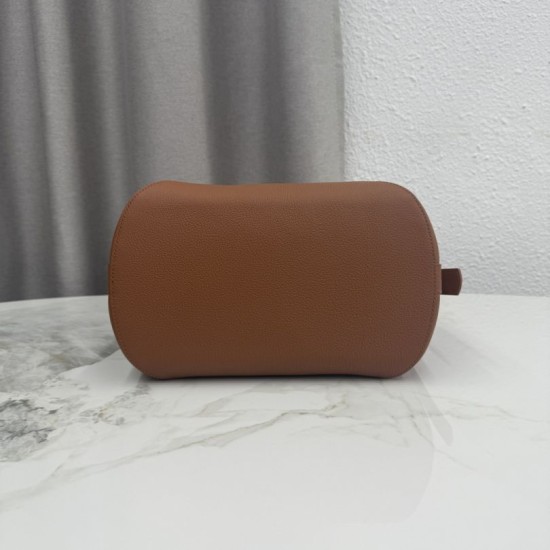 Replica fedele Borsa a secchiello medio Dior Medalillon M1532 Marrone Imitazione Outlet