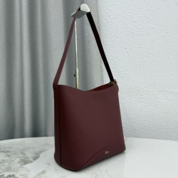 Replica fedele Borsa a secchiello medio Dior Medalillon M1532 Borgogna Imitazione Outlet