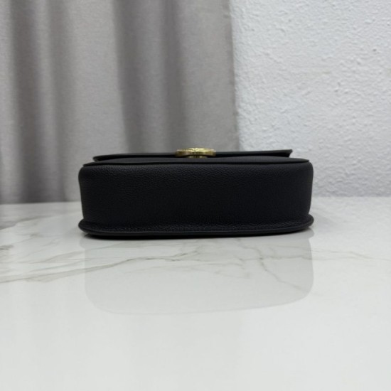 Replica fedele Borsa a tracolla Dior Medallion M3920 nera Imitazione Outlet