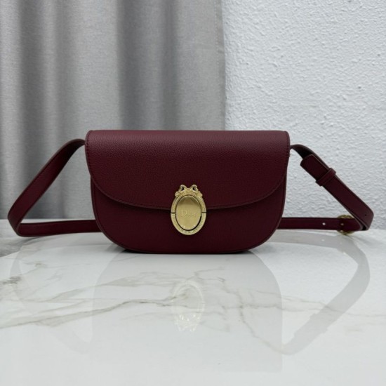 Replica fedele Borsa a tracolla Dior Medallion 23cm M3920 Borgogna Imitazione Outlet