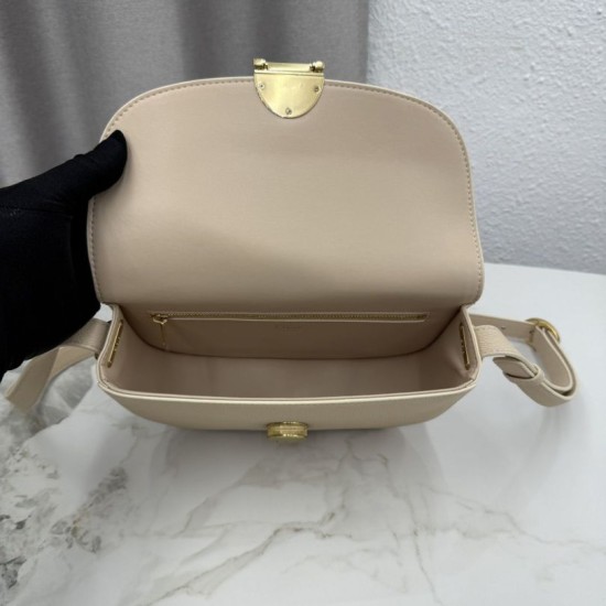 Replica fedele Borsa a tracolla Dior Medallion 23cm M3920 albicocca Imitazione Outlet