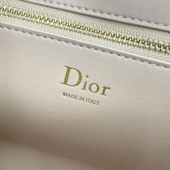 Replica fedele Borsa a tracolla Dior Medallion 23cm M3920 albicocca Imitazione Outlet