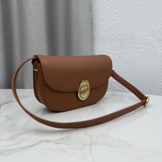 Replica fedele Borsa a tracolla Dior Medallion 23cm M3920 Marrone Imitazione Outlet