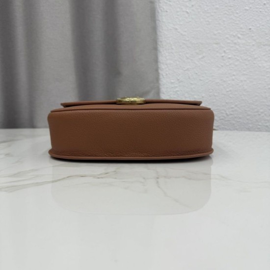 Replica fedele Borsa a tracolla Dior Medallion 23cm M3920 Marrone Imitazione Outlet