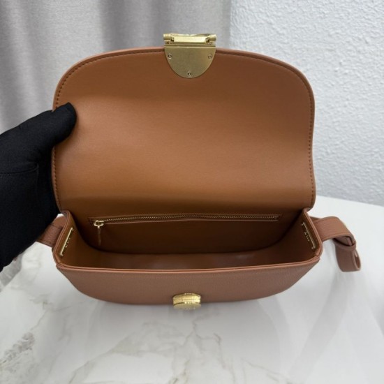 Replica fedele Borsa a tracolla Dior Medallion 23cm M3920 Marrone Imitazione Outlet