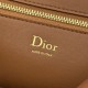 Replica fedele Borsa a tracolla Dior Medallion 23cm M3920 Marrone Imitazione Outlet