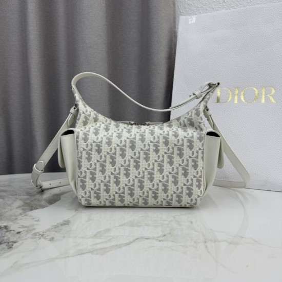 Replica fedele Borsa a tracolla/a spalla Dior D-Dream Dior Oblique M6323 beige Imitazione Outlet