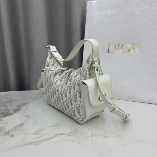 Replica fedele Borsa a tracolla/a spalla Dior D-Dream Dior Oblique M6323 beige Imitazione Outlet