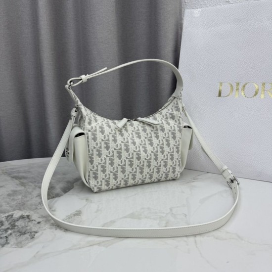 Replica fedele Borsa a tracolla/a spalla Dior D-Dream Dior Oblique M6323 beige Imitazione Outlet