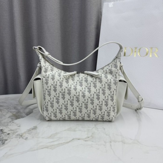 Replica fedele Borsa a tracolla/a spalla Dior D-Dream Dior Oblique M6323 beige Imitazione Outlet
