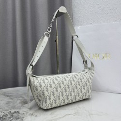 Replica fedele Borsa a tracolla piccola Dior D-Journey M2416 beige/grigio Imitazione Outlet