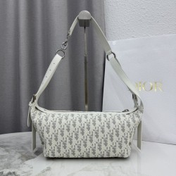 Replica fedele Borsa a tracolla piccola Dior D-Journey M2416 beige/grigio Imitazione Outlet
