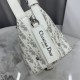 Replica fedele Borsa a tracolla piccola Dior D-Journey M2416 beige/grigio Imitazione Outlet