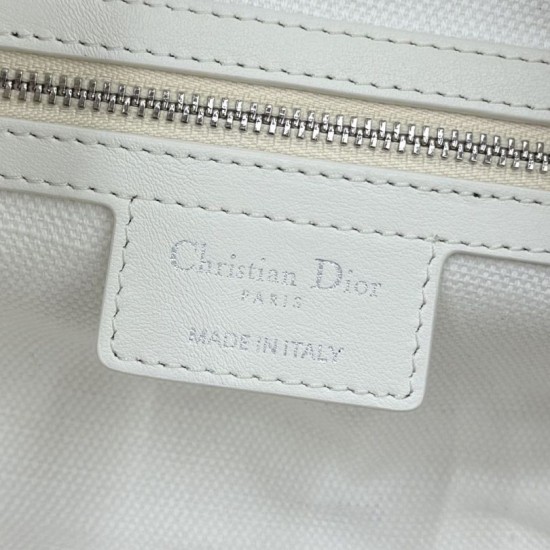 Replica fedele Borsa a tracolla piccola Dior D-Journey M2416 beige/grigio Imitazione Outlet