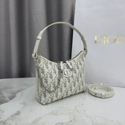 Replica fedele Borsa a tracolla Dior 30 Montaigne Miss Caro Oblique beige/grigio Imitazione Outlet
