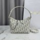 Replica fedele Borsa a tracolla Dior 30 Montaigne Miss Caro Oblique beige/grigio Imitazione Outlet