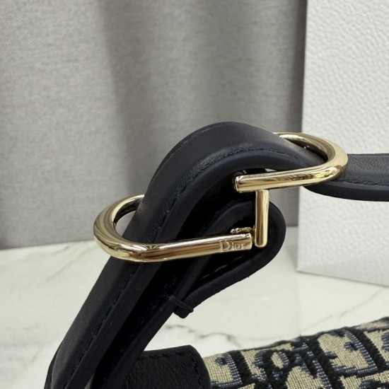 Replica fedele Pochette Dior Nomad S2424 Oblique Blu  Imitazione Outlet