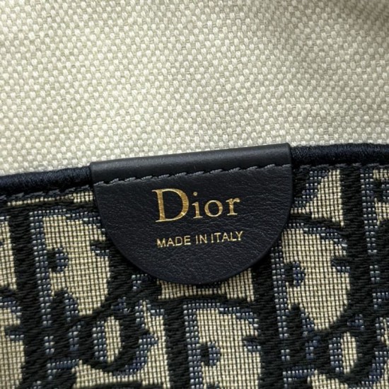 Replica fedele Pochette Dior Nomad S2424 Oblique Blu  Imitazione Outlet