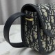 Replica fedele Borsa a tracolla Dior Medallion M3920 Oblique Blu Imitazione Outlet