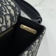 Replica fedele Borsa a tracolla Dior Medallion M3920 Oblique Blu Imitazione Outlet