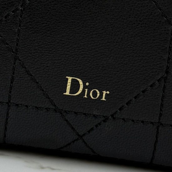 Replica fedele Borsa a mano Dior Trianon Soft Vanity Mini Chain S4613 Nera Imitazione Outlet