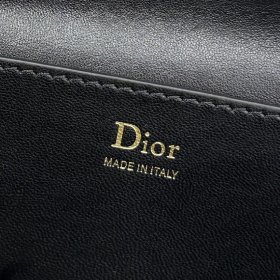 Replica fedele Borsa a mano Dior Trianon Soft Vanity Mini Chain S4613 Nera Imitazione Outlet