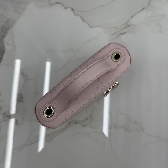 Replica perfetta Borsa a mano Dior Trianon Soft Vanity Mini Chain S4613 Rosa Falsa Online Replica fedele Borsa a mano Dior Trianon Soft Vanity Mini Chain S4613 Rosa Imitazione Outlet
