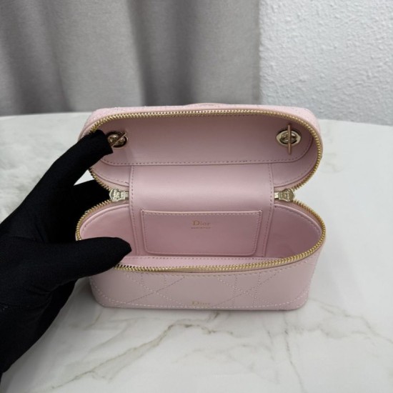 Replica perfetta Borsa a mano Dior Trianon Soft Vanity Mini Chain S4613 Rosa Falsa Online Replica fedele Borsa a mano Dior Trianon Soft Vanity Mini Chain S4613 Rosa Imitazione Outlet
