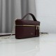 Replica fedele Borsa a mano Dior Trianon Soft Vanity Mini Chain S4613 Borgogna Imitazione Outlet