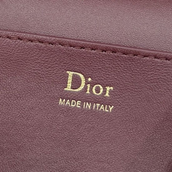 Replica fedele Borsa a mano Dior Trianon Soft Vanity Mini Chain S4613 Borgogna Imitazione Outlet