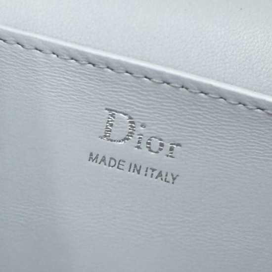 Replica fedele Borsa a mano Dior Trianon Soft Vanity Mini Chain S4613 Blu Imitazione Outlet