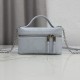 Replica fedele Borsa a mano Dior Trianon Soft Vanity Mini Chain S4613 Blu Imitazione Outlet