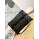 Replica fedele Borsa Chanel trapuntata media con tracolla a catena nero Imitazione Outlet