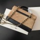 Replica fedele Borsa da viaggio Chanel 26P con catena AP5186 scamosciata marrone Imitazione Outlet
