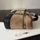 Replica fedele Borsa da viaggio Chanel 26P con catena AP5186 scamosciata marrone Imitazione Outlet